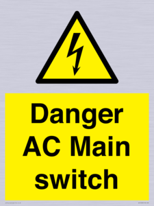 Danger AC Main switch 